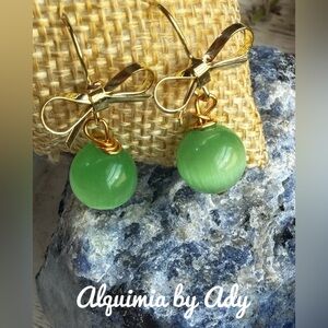 Alquimia Gold and Green Earrings